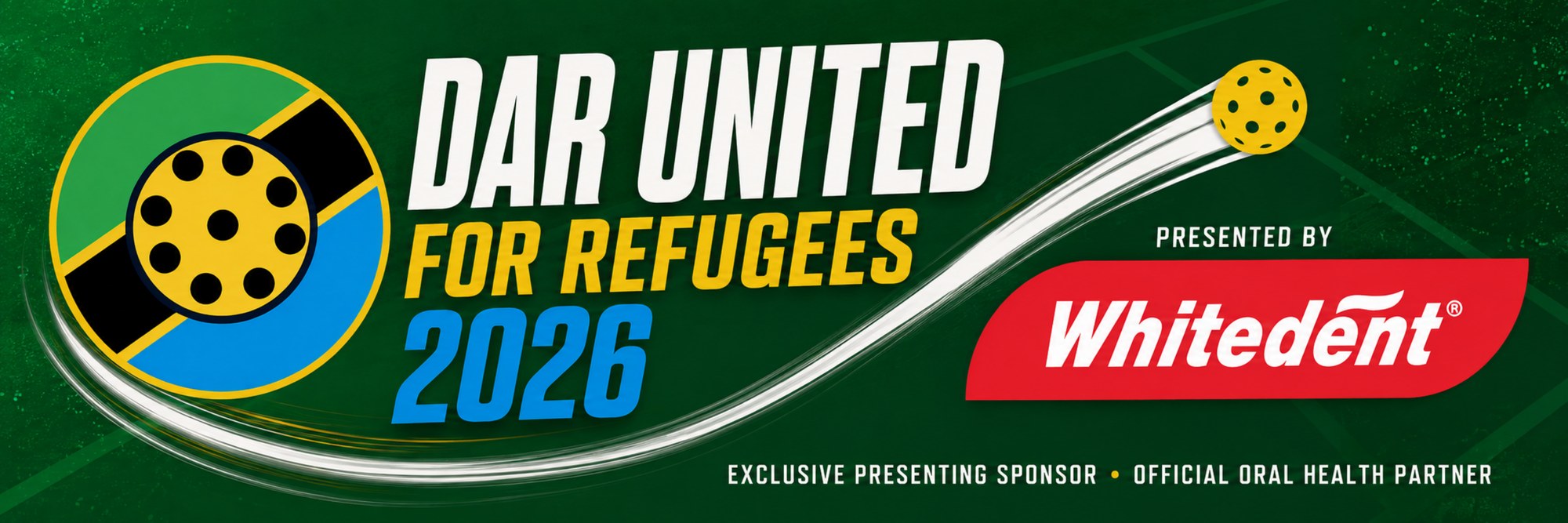 Dar United for Refugees 2026 — presented by Whitedent, exclusive presenting sponsor and official oral health partner